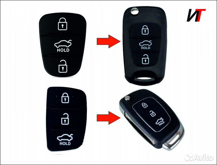 Кнопки для ключа Hyundai / Kia
