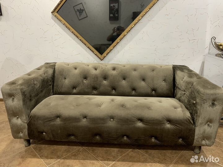 Кожаный диван IKEA