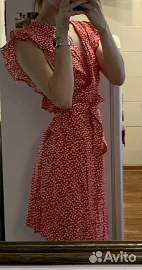 Платье летнее красное