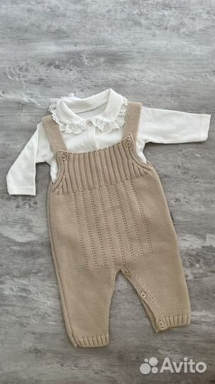 Комбинезон вязаный, костюм для девочки