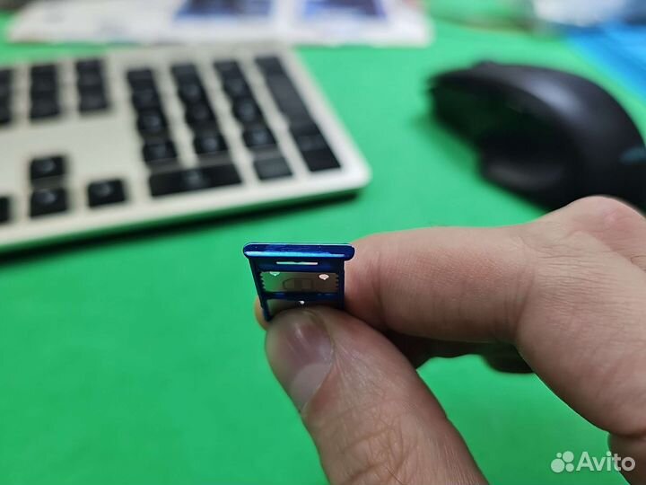 Лоток симкарты Samsung M31s синий