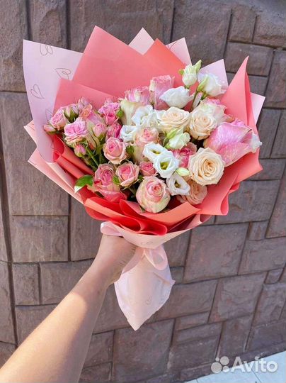 Цветы розы букет