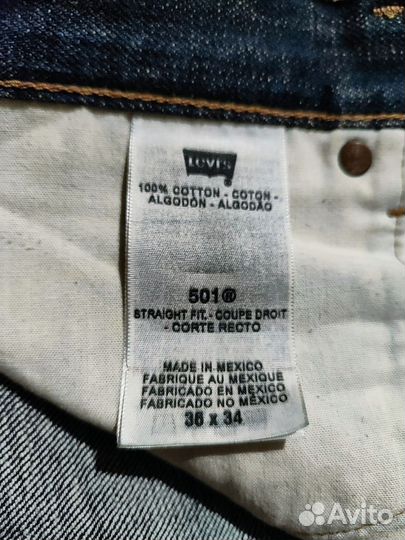 Мужские джинсы levis 501, 36/34