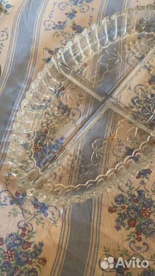 Менажница хрусталь СССР