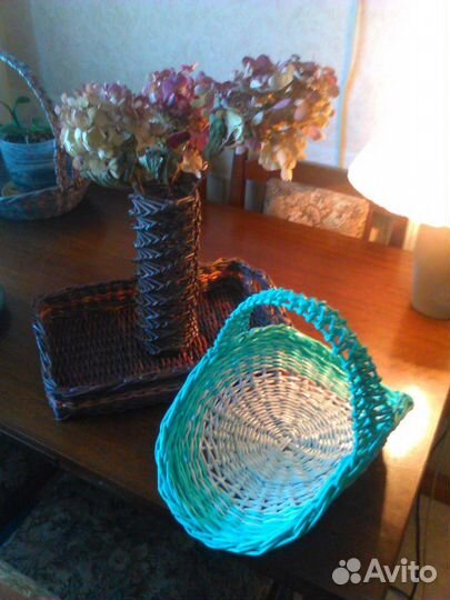 Плетеная фруктовница