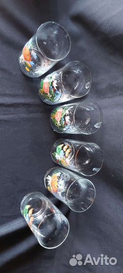 Набор стаканов ссср.Цветы
