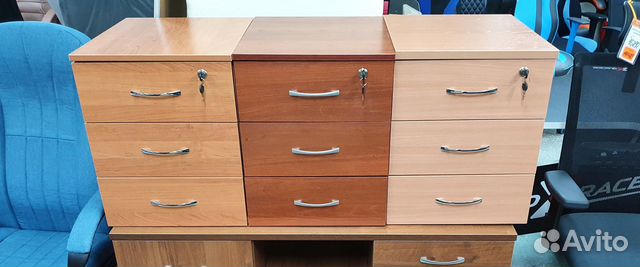Новая тумба мобильная 3 ящика с замком
