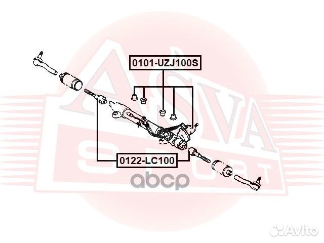 Сайлентблок рулевой рейки 0101UZJ100S asva
