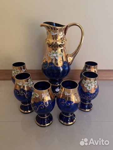 Графин с бокалами Bohemia смальта