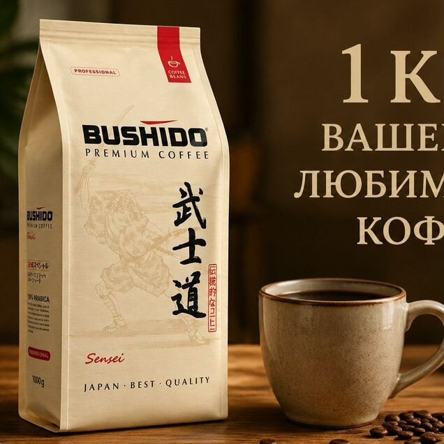 Кофе в зернах Bushido 1 кг