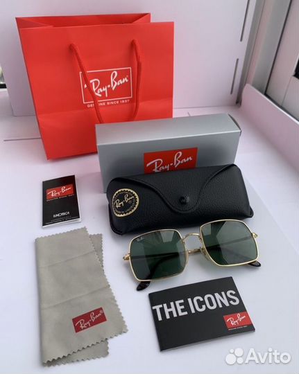 Очки ray ban square зеленые