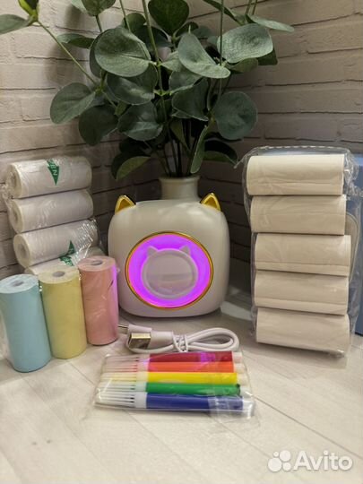 Портативный мини принтер с подсветкой