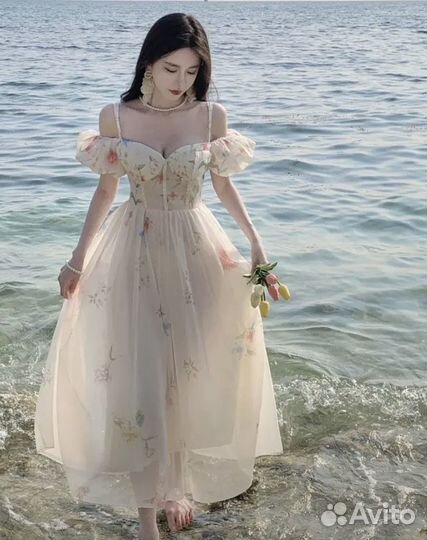 Винтажное легкое платье