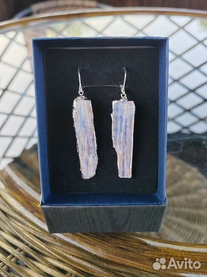 Серьги кианит