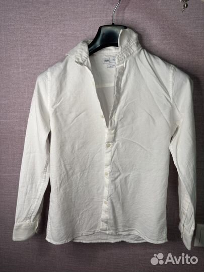 Рубашка белая zara на мальчика