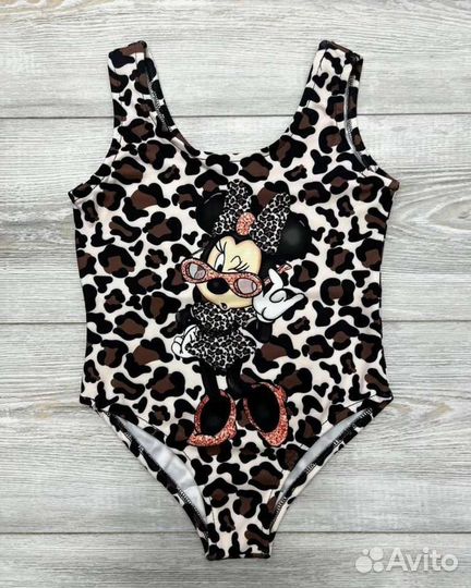 Купальник для девочки леопард мини