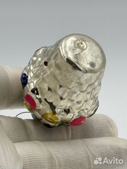 Елочные игрушки СССР корзина цветов (788)