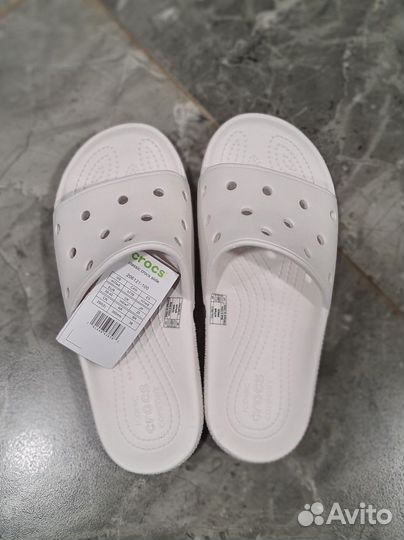 Шлепанцы crocs белые