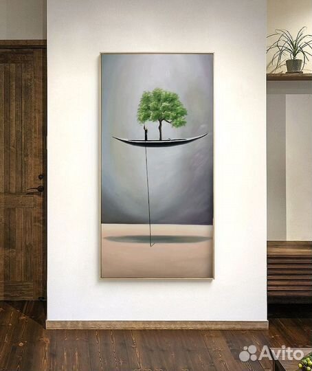 Картина маслом с абстракцией в интерьер Абстракция