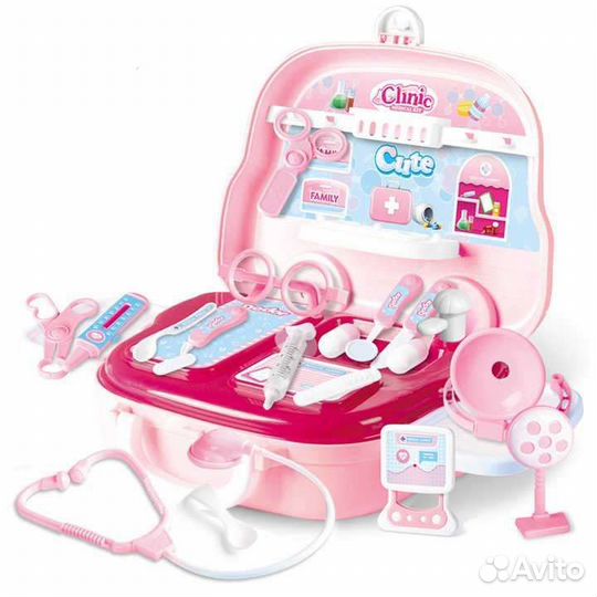 Набор доктора в чемодане на колесах (24 предмета)