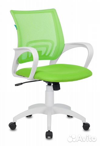 Кресло компьютерное Бюрократ белый пластик