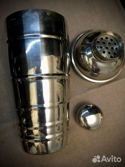 Шейкер для коктейлей+ щипцы для льда (набор)