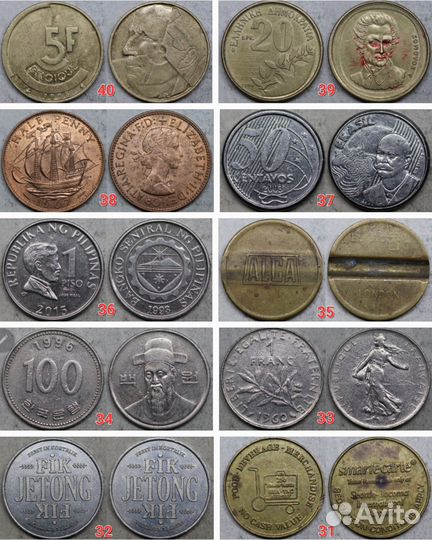 Иностранные монеты альбом 4