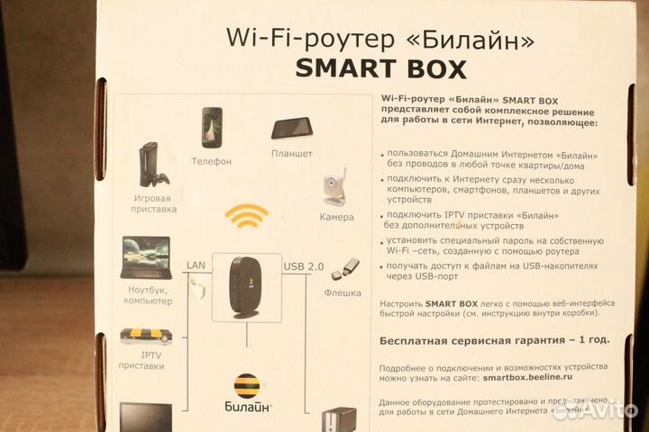 Wi-fi роутер Билайн SMART Box