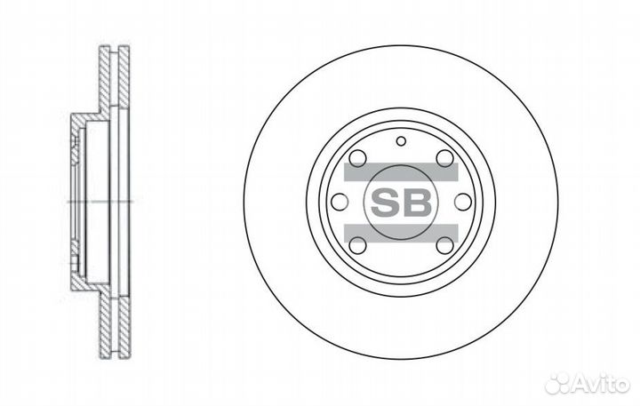 Диск тормозной SD3012 (96312559,96286933, 96286