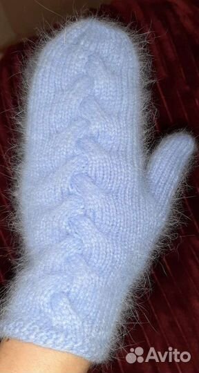 Варежки из пуха норки