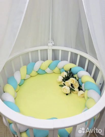 Бортик коса в кроватку