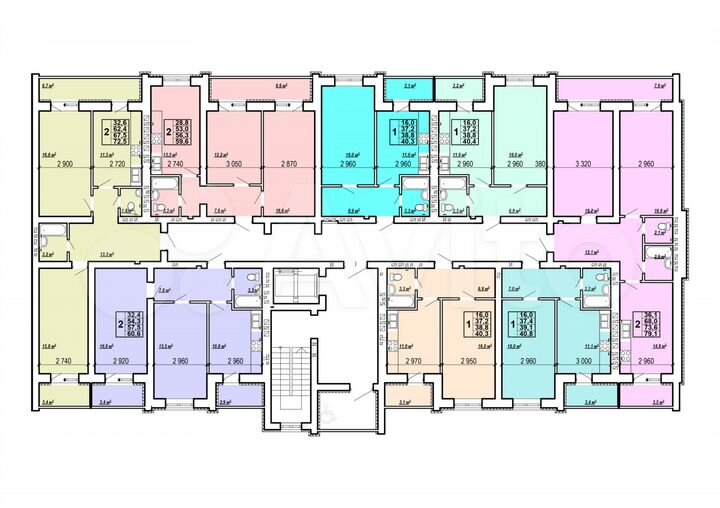 2-к. квартира, 79,1 м², 8/10 эт.