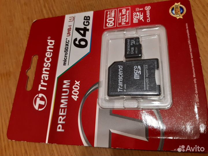 Карта памяти micro sd 64