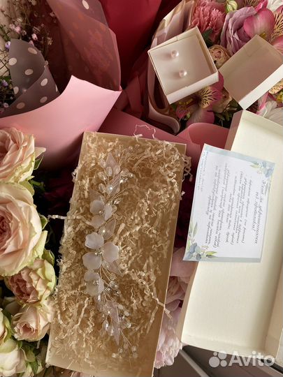 Украшение на свадьбу (веточка в прическу)