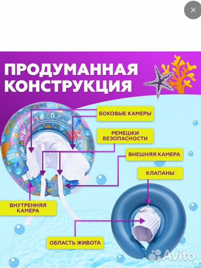 Надувной круг для малышей