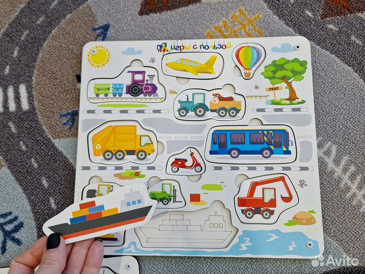 Развивающие деревянные игрушки монтессори