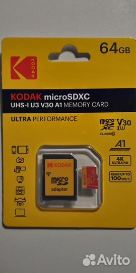 Новая ориг. Microsd 64G с адаптером