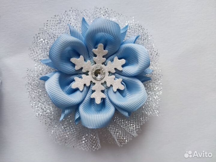 Снежинка заколка для волос