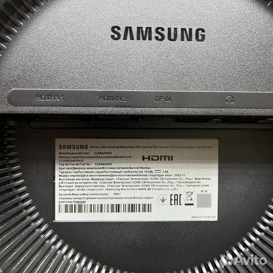 Монитор Samsung Odyssey CRG5 C24RG50FZI