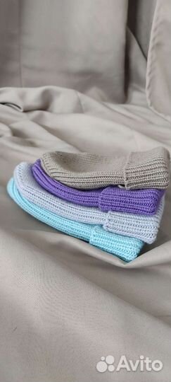 Шапка вязаная, 100 меринос, весенняя