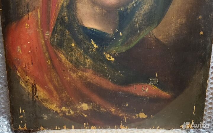 Икона Пресвятая Богородица 19 век живопись письмо