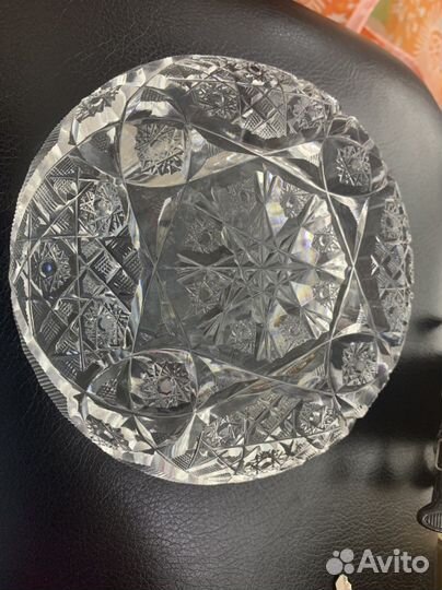 Хрустальная пепельница большая