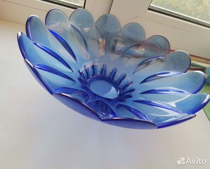 Салатник цветное стекло СССР