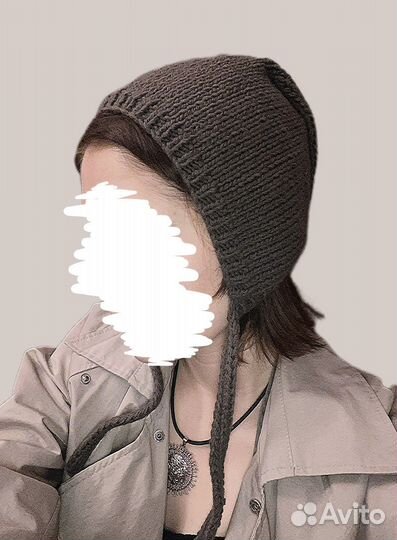 Вязаная шапка/ чепчик ручная работа