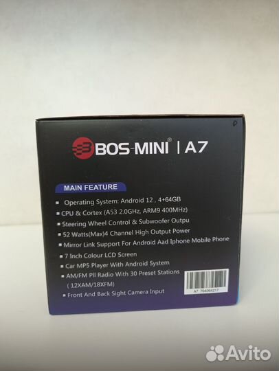 Андройд магнитола bos mini a7