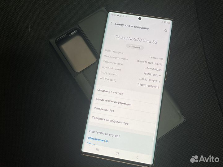 Телефон samsung note 20 ultra 5G 512gb