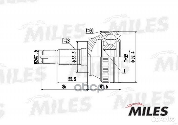 Шрус наружный landrover freelander 1.8/2.0D 98