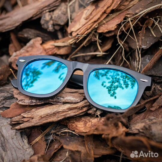 Солнцезащитные очки из бамбука «Chicago Blue»