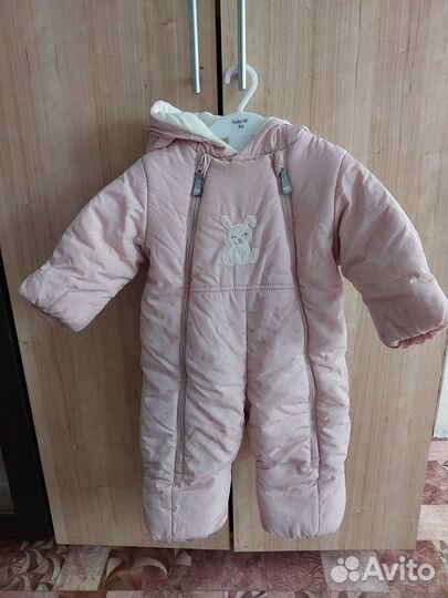 Зимний комбинезон для девочки 74 80