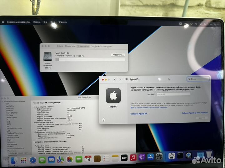 MacBook Pro 14 2021 M1 Pro/16GB/512SSD/Идеал